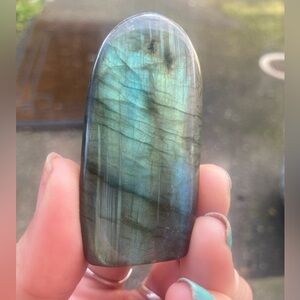 Stunning high grade labradorite free form polished crystal